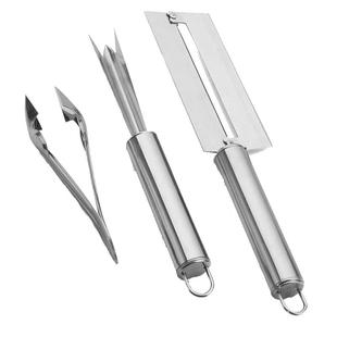 削菠萝甘蔗专用刀不锈钢削皮器切菠萝刀神器去眼夹子水果挖眼工具