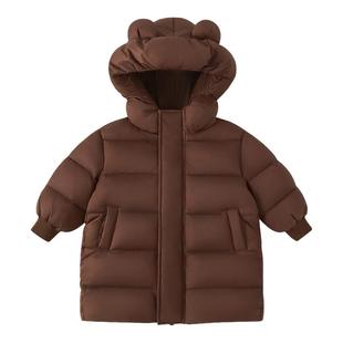 儿童羽绒服中长款小宝宝保暖羽绒服冬季女童羽绒服三防男童羽绒服