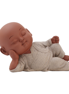 茶桌配件陶瓷可爱小和尚茶宠摆件紫砂茶台装饰品创意茶具配件禅意