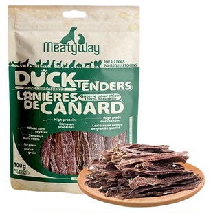 Meatyway爵宴狗狗零食鸭肉干鸡肉干小狗宠物磨牙棒小型中型犬