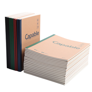 晨光笔记本子简约学生文艺精致复古牛皮纸记事本商务办公加厚练习本高中软面抄作业本a5创意胶装大号b5批发