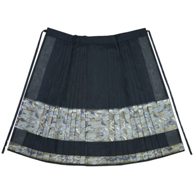 上遥居清冷色系交领袄仿妆花马面