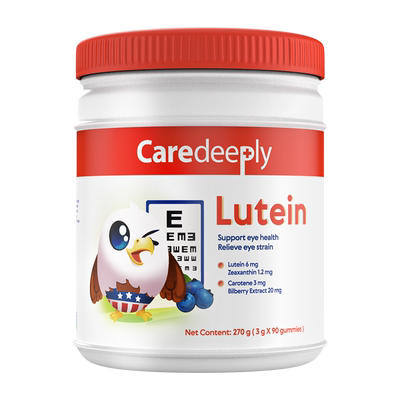 美国caredeeply叶黄素软糖儿童学生青少年防蓝光越橘护眼保护视力