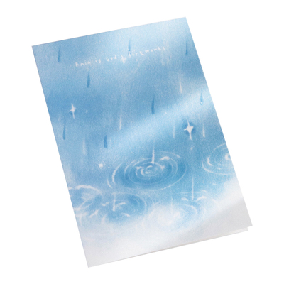 蓝色梦境闪砂贺卡永远被蓝调治愈