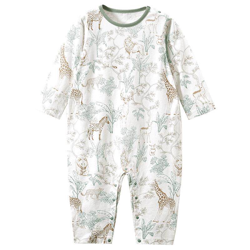儿童连体睡衣春秋薄款纯棉a类宝宝衣服男童女空调服夏季长袖家居