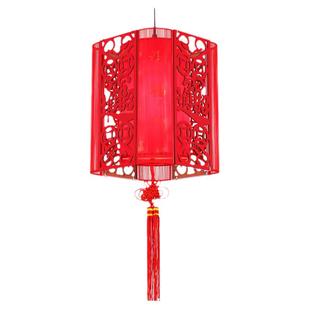 中国风灯笼吊灯卧室客厅走廊阳台灯餐厅酒店简约现代中式羊皮灯具