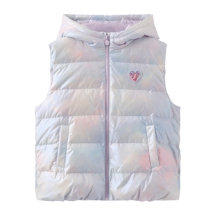 POLOWALK童装儿童马甲排骨羽绒服冬季2025男女童羽绒服马甲背心