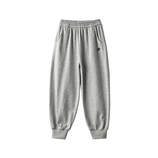 A类 儿童毛圈棉质运动裤 男童女童校服裤 收口长裤子春秋款 童装