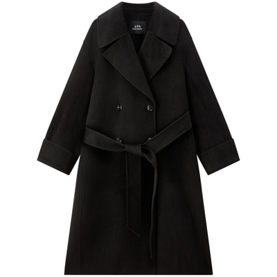 【商场同款】太平鸟甄毛系列焦点大衣高支全羊毛大衣女A1AAF4333