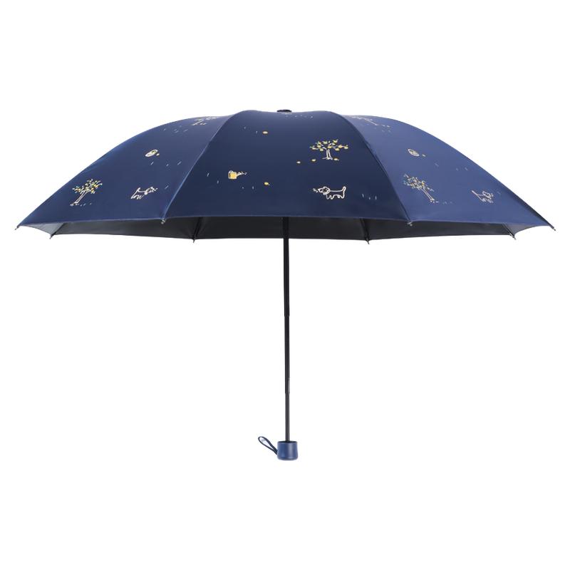 天堂伞太阳伞遮阳伞防紫外线女防晒伞女晴雨两用三折小巧便携雨伞