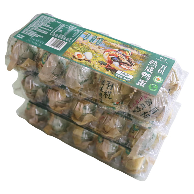 时令堂有机熟咸鸭蛋流油不齁微山湖散养麻鸭即食端午节日送礼长辈