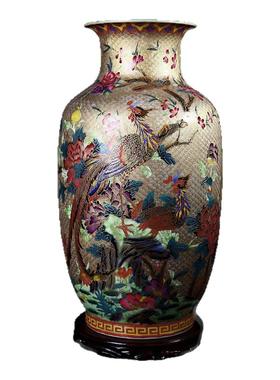 威弗列德仿古描金珐琅彩桌面花瓶居家客厅玄关瓷器景德镇陶瓷摆件