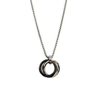 GuangYu环环相扣金属吊坠长款项链男生街头嘻哈卫衣毛衣链女潮牌