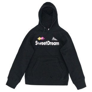 米高格抓绒厚实纯棉潮流撞色印花男款修身国潮休闲外套连帽卫衣