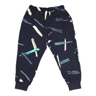 加肥加大男士九分花裤子春秋款宽松胖子运动休闲大码男装9分卫裤