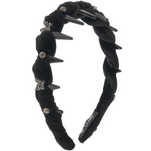 兰诺红色丝绒发箍头饰女款带齿2026新款高级感洋气时尚高颅顶头箍