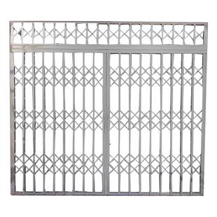 佛山不锈钢拉闸门伸缩折叠门推拉通风入户门拉闸防盗网阳台防护栏