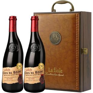 法国歪脖子红酒 安赛伦干红葡萄酒 西拉歌海娜礼盒装原瓶进口