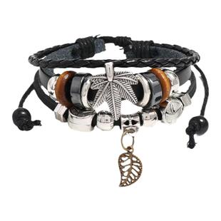 灵魂对撞手链男士情侣学生个性百搭潮流美式复古酷骷髅十字架手绳