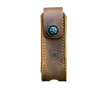 瑞士军刀皮套头层牛皮刀套真皮刀鞘折叠刀皮鞘保护套猎人英雄定做