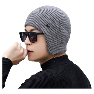 帽子男冬天保暖护耳帽冬季男士毛线帽针织帽骑车头套加厚防寒冬帽