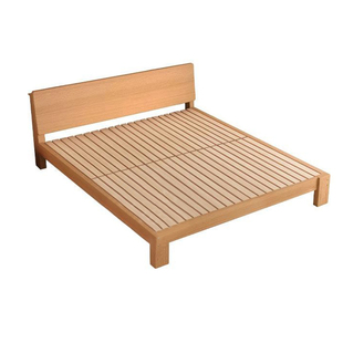 全实木床1米8现代简约双人床1.5米家用榉木床出租房1.2米单人床架