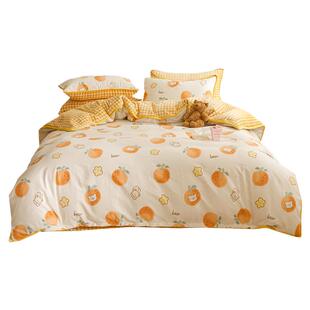 a面纯棉b面牛奶绒珊瑚绒单面绒被套单件一面全棉一面绒两用被罩冬