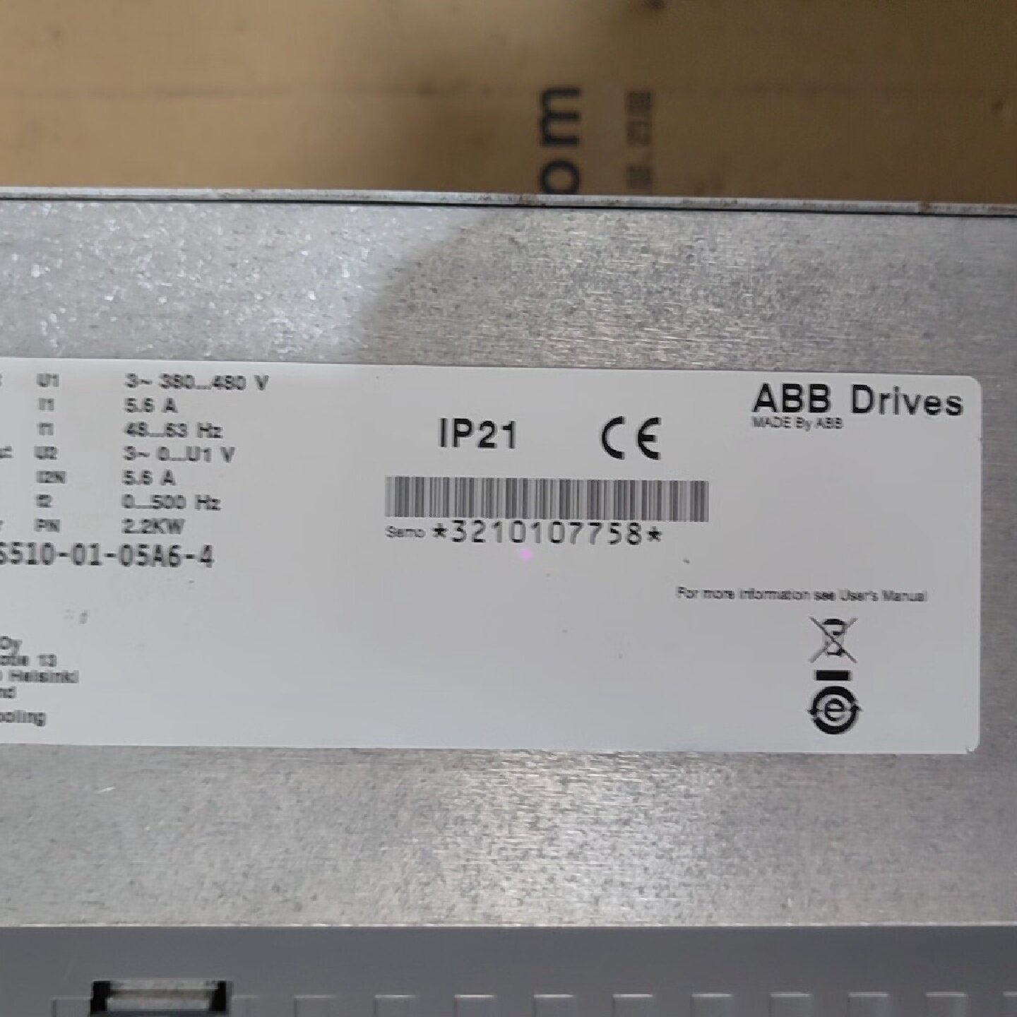 议价拆机ABB变频器,ACS510-01-05A5-4,实物拍摄