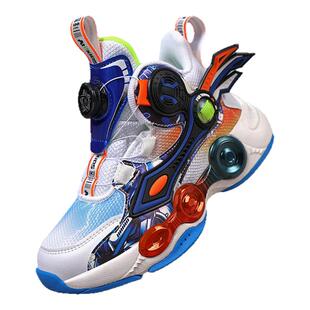 儿童篮球鞋春夏季2025新款中大童有摩擦声男童运动鞋网面透气童鞋