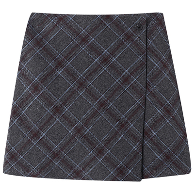 慕兔复古气质格子包臀短裙