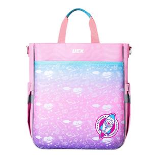 uek儿童补习袋小学生美术手提袋时尚单肩书包男女生斜挎包补课包