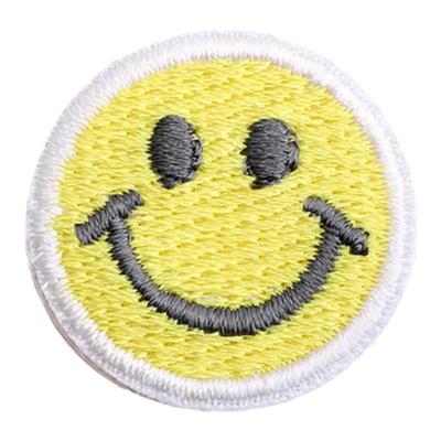 多色笑脸自粘补丁贴免缝