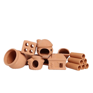 鱼缸摆件迷你鹦鹉鱼繁殖罐鲷罐陶瓷鱼虾屋摆件装饰虾躲避罐繁殖窝