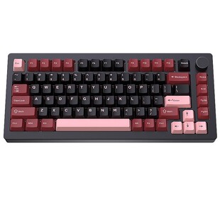 黑吉蛇AL75V2客制化铝坨RGB蓝牙2.4G无线有线三模热插拔CNC下灯位