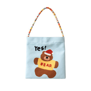 可爱手提包迷你手机包卡通轻便小众学生儿童森系韩系小布包小包包