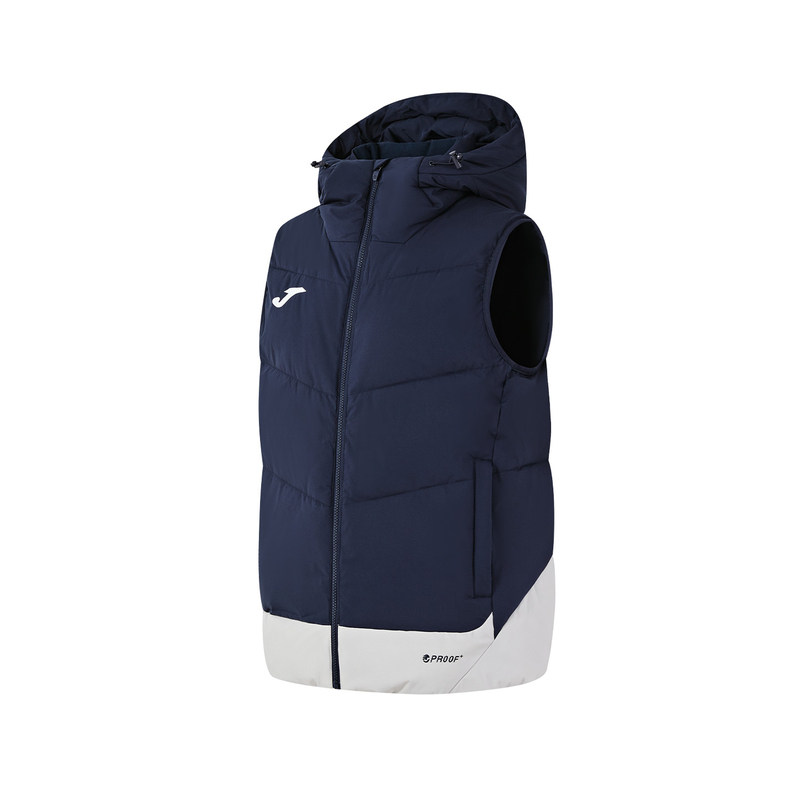 Joma25新款三防科技连帽棉马甲防风无袖户外跑步健身保暖休闲棉服