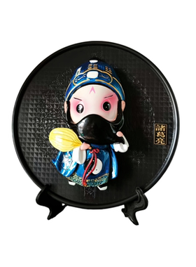 京剧脸谱摆件挂件三国手办诸葛亮