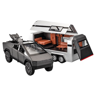 特斯拉皮卡模型房车玩具车仿真合金小汽车玩具男孩收藏摆件车模型