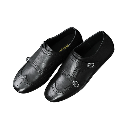 英伦风手工雕花布洛克小皮鞋