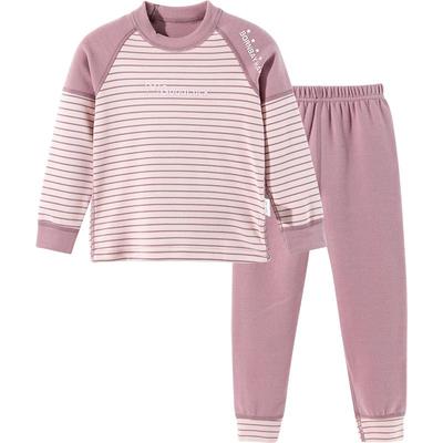 贝贝怡秋冬季儿童德绒保暖内衣套装男女童加厚打底秋衣秋裤家居服