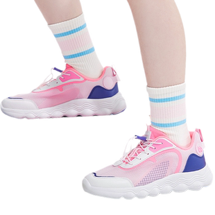 巴拉巴拉女童运动鞋中大童跑步鞋儿童旋钮扣慢跑鞋春季新款童鞋新