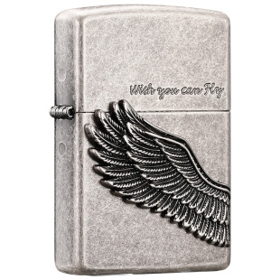 zippo打火机古银飞的更高翅膀专柜原装正版煤油送男友定制正品