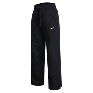 25新款Nike耐克女子阔腿裤加绒高腰保暖直筒运动休闲长裤DQ5616