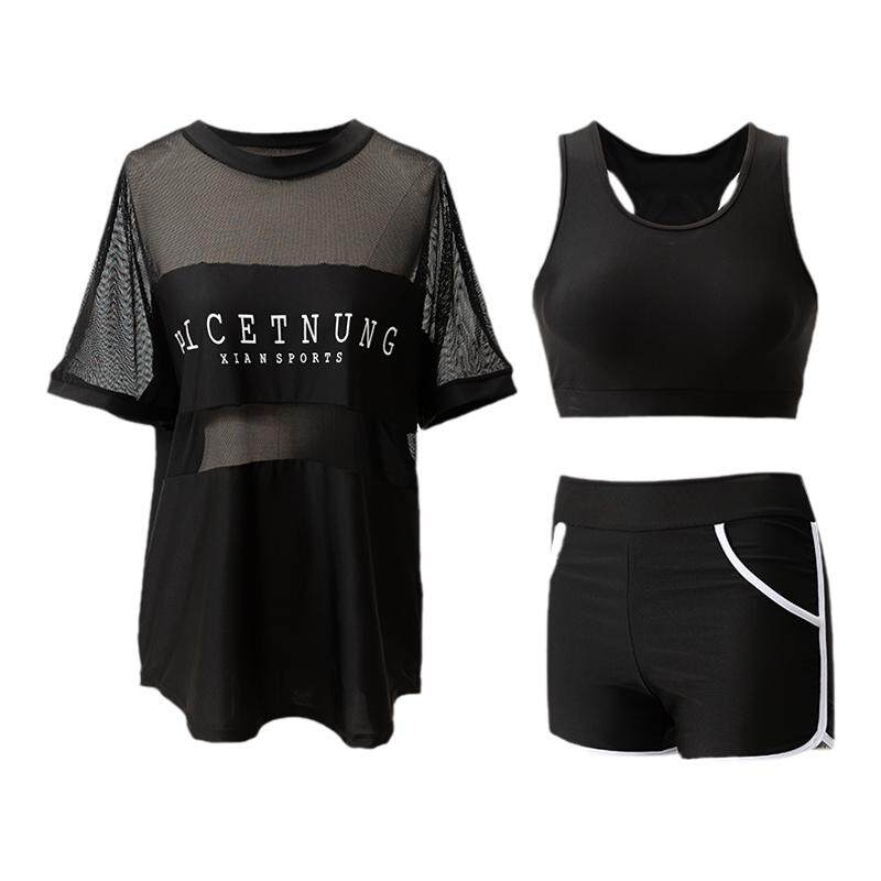 爆款大码泳衣女分体三件套网红