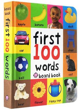 英文原版绘本First 100 Words初级入门 一百个单词1-3岁宝宝英语词汇字典Animals农场Farm恐龙Dinosaurs first100words翻翻书系列