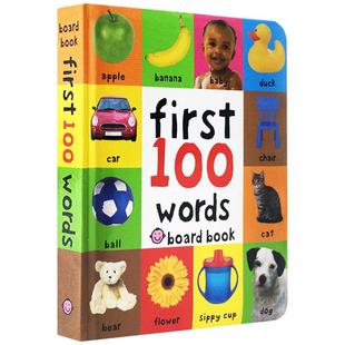 英文原版绘本First 100 Words初级入门 一百个单词纸板书1-3岁宝宝英语词汇字典Animals农场Farm恐龙Dinosaurs first100words系列