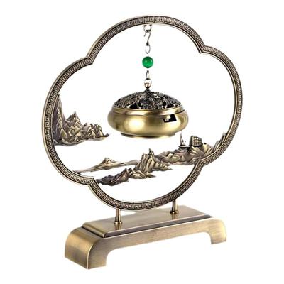 简妙香炉高级铜炉倒流香盘香炉铜