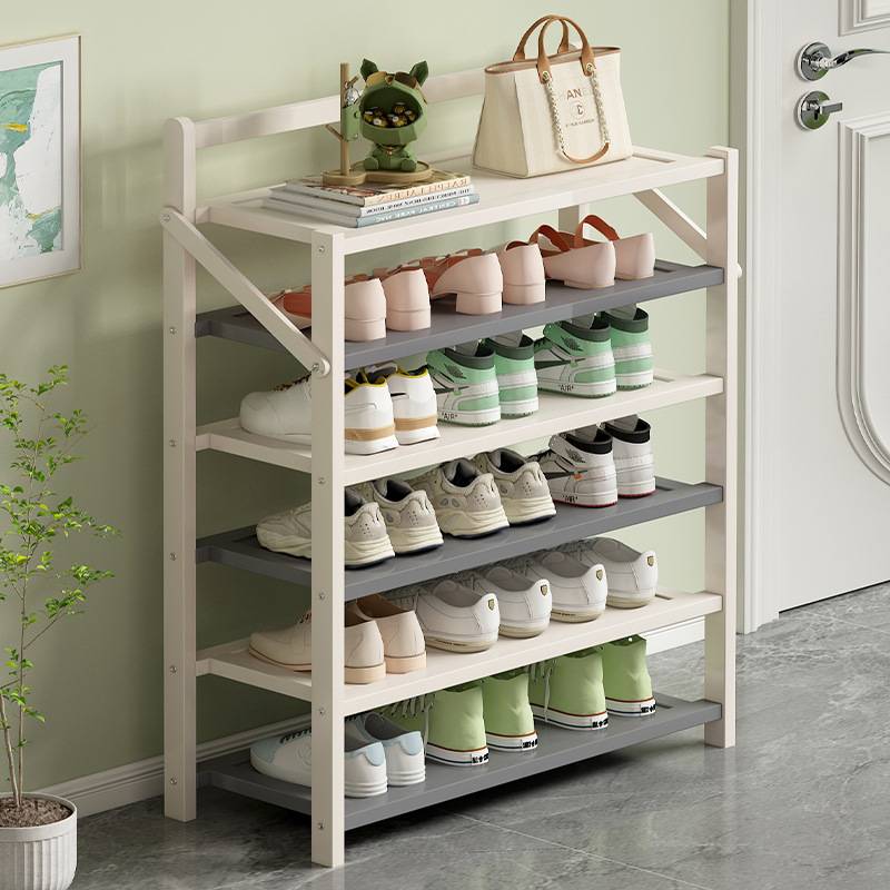奶油风家用防尘鞋柜免置物架神器租房多层收纳安装鞋架省空间简易