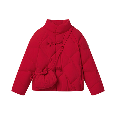 波司登中国风女童新年喜庆羽绒服