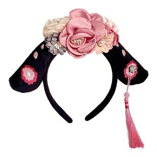 花朵格格发箍成人宫廷风娘娘贵人旗头箍女新款2025洗脸发捆高颅顶